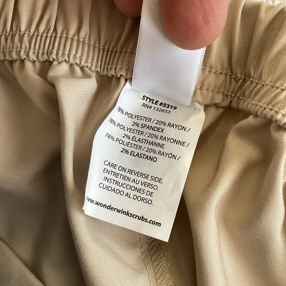 WonderWink Pro Women's Flare Leg Cargo Pant Khaki Color XL Petite NEW Style 5319 - Picture 15 of 15
